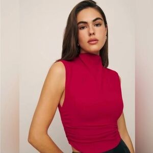 Reformation Red Lindy Top